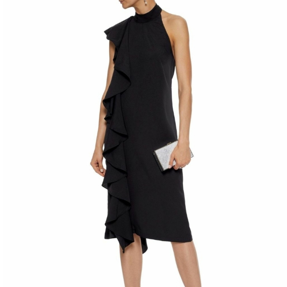 Walter Baker Black One Shoulder Dress